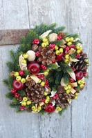 Energia Zimy, świąteczna dekoracja / wianek na drzwi, śr.27 cm