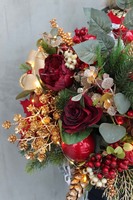 box świąteczny / stroik, Złote Święta, wys.42cm