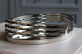 Glamour Oval, elegancka lustrzana taca, wym.10x44x30cm