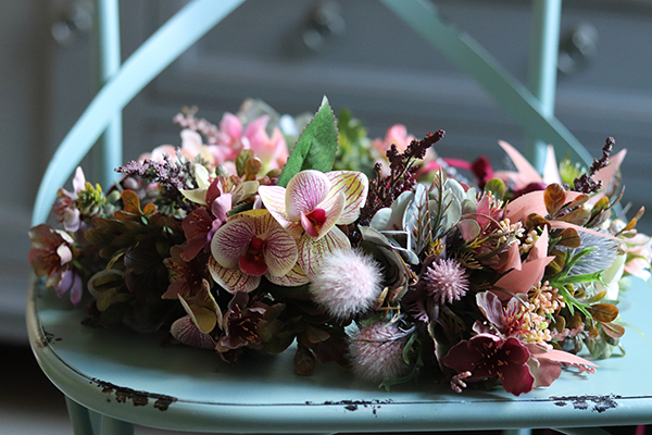 Jasmina Big, barwny wianek na głowę ze sztucznych kwiatów, rozmiar uniwersalny 