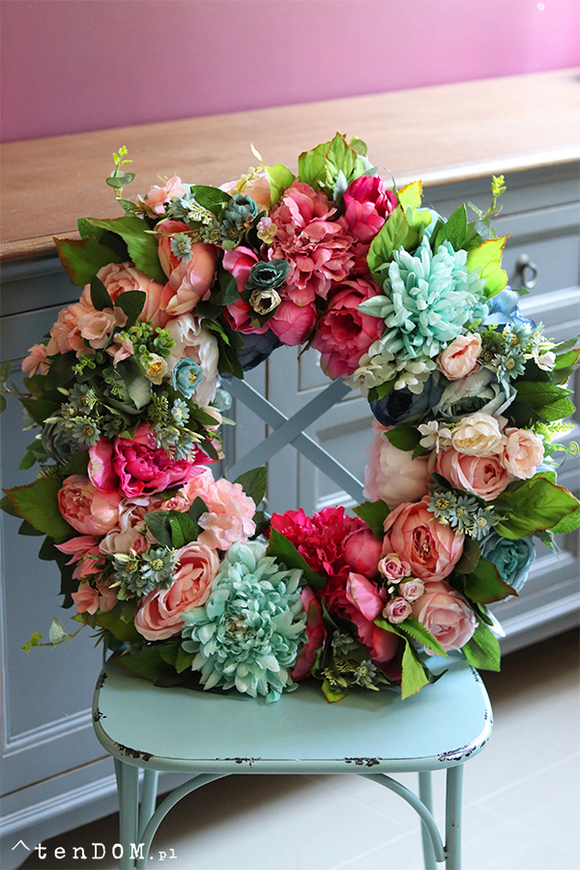 bardzo bogaty wianek na drzwi, Caryca Katarzyna New, śr.56cm