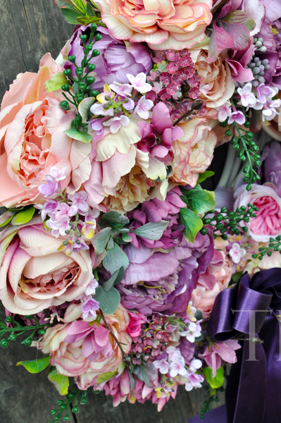 dekoracyjny, bardzo duży wianek na drzwi Silviana, śr. 50cm