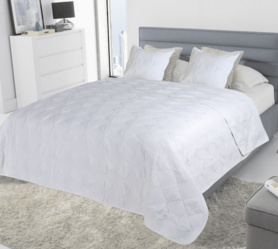 bawełniana narzuta Lorianna kość słoniowa, wym.160x220cm + poszewki 2 szt. 45x45cm