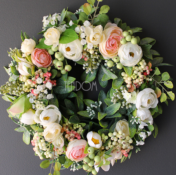 wiosenny wianek Kanea na drzwi śr.28cm 