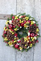 Energia Zimy, świąteczna dekoracja / wianek na drzwi, śr.27 cm