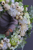 duży jesienny wianek, Biały Sad, śr.57cm 