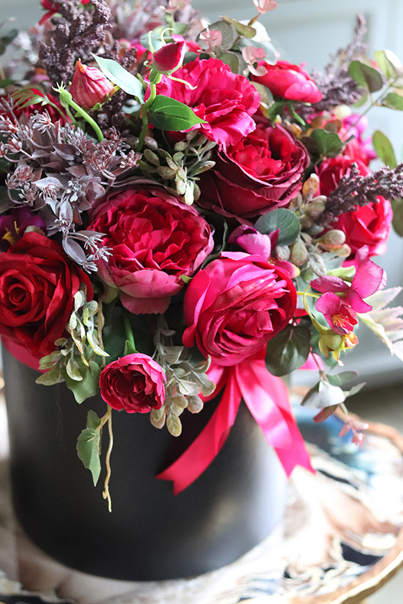 Amanita, flowerbox w intensywnych barwach, wys.50cm