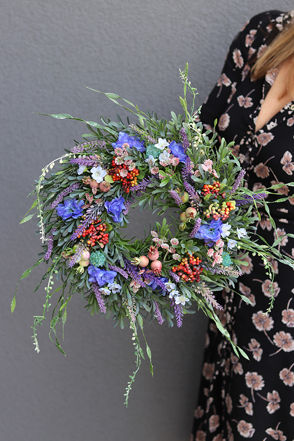 delikatny wiosenny wianek Wichrowe Wzgórza New, śr.32cm 