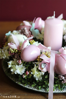 Alicja, wielkanocny stroik ze świecą, śr.33cm