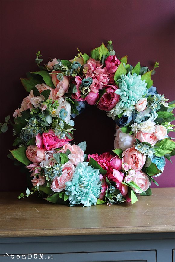 bardzo bogaty wianek na drzwi, Caryca Katarzyna New, śr.56cm