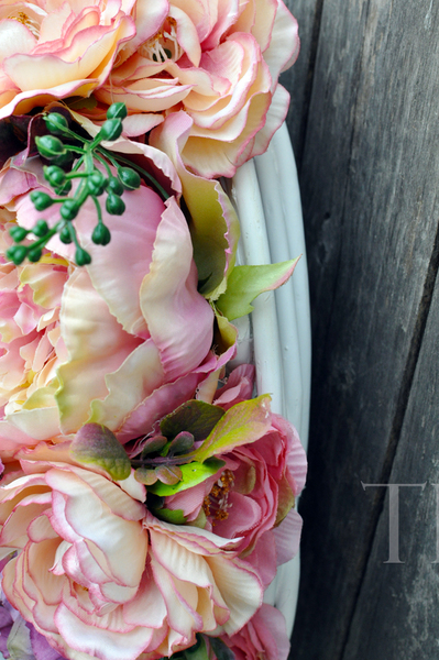 dekoracyjny, bardzo duży wianek na drzwi Silviana, śr. 50cm