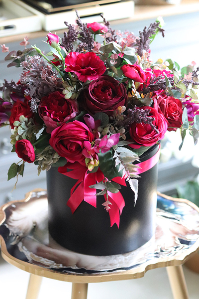 Amanita, flowerbox w intensywnych barwach, wys.50cm