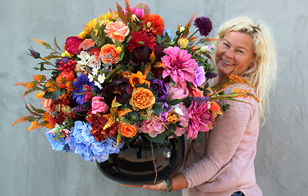 Janina Jesienna Grande 2, kwiatowa kompozycja nagrobna, wym.60x70cm 