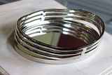 Glamour Oval, elegancka lustrzana taca, wym.10x44x30cm