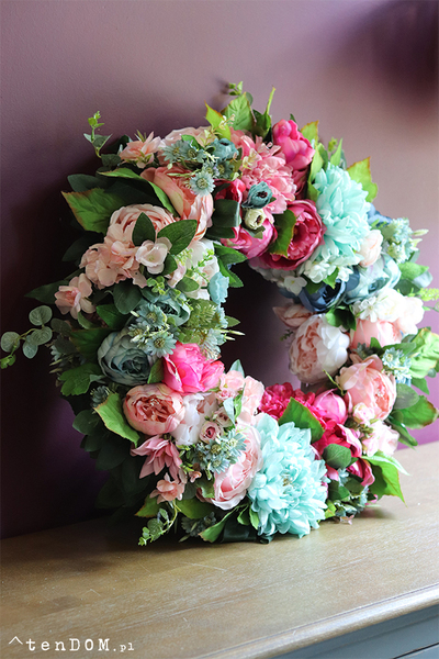 bardzo bogaty wianek na drzwi, Caryca Katarzyna New, śr.56cm