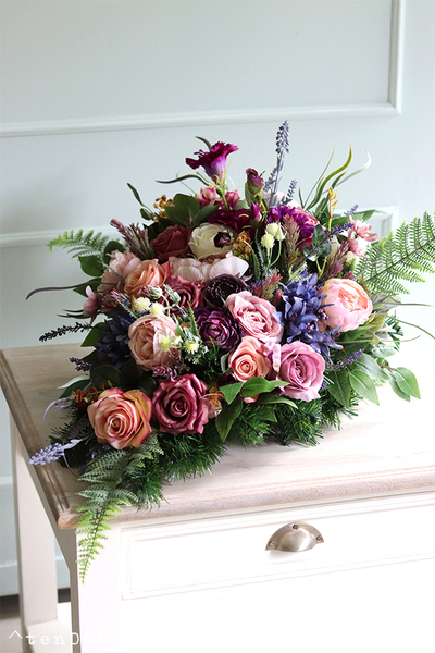 Basilo, komplet dekoracji nagrobnych, wiązanka + bukiet