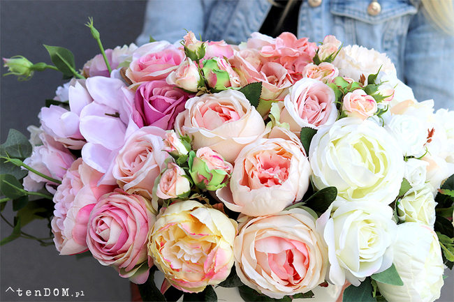 dwustronna kompozycja kwiatowa, Queen Bella, wym.35x52cm