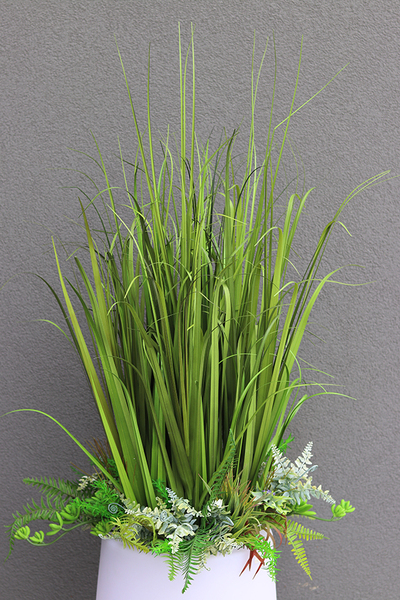 Presalio Grande, sztuczna trawa w podświetlanej donicy, wys.144cm 