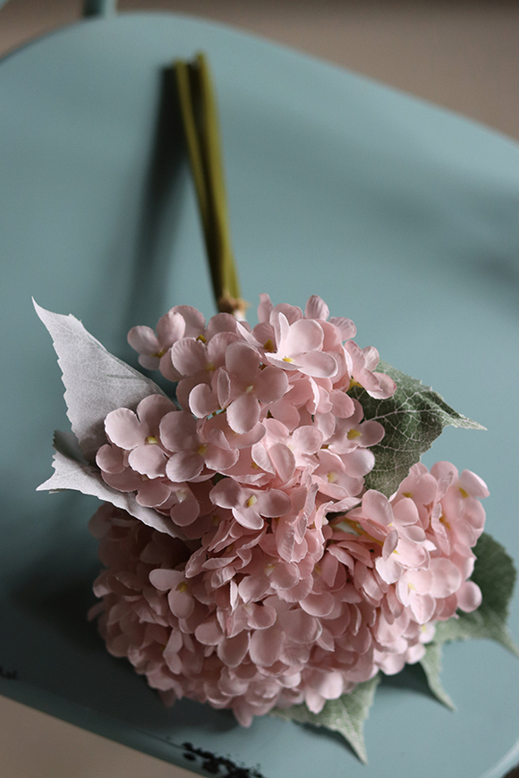 bukiet hortensji, Pastel Melody, różowe, 4szt. dł.36cm