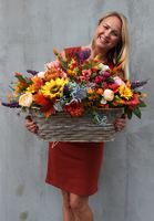 bogaty kosz z uchwytami do powieszenia Jesienna Radość wym.46x74x45cm 