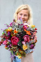 bogaty jesienny kosz Melancholia wys.31cm 