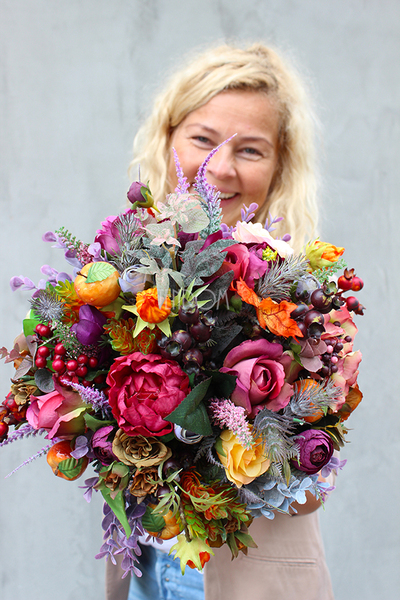 bogaty jesienny kosz Melancholia wys.31cm 