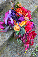 dekoracja, wiązanka nagrobna Jesienne Kwiaty, wym.68cm