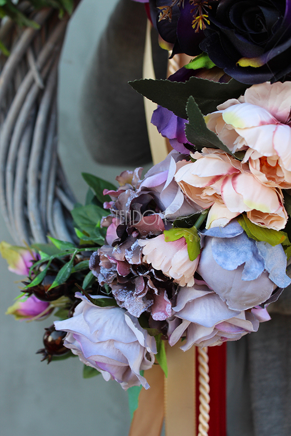 elegancki wianek na drzwi England, śr.42cm 