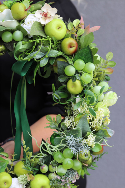 Apple Time, jesienny wianek z owocami, śr.45cm