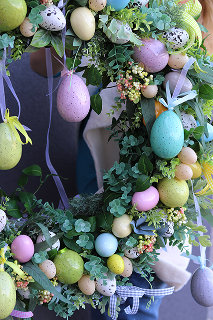 Easter Pastel, podwieszany wianek wielkanocny, śr.80cm