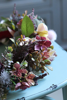 Jasmina Big, barwny wianek na głowę ze sztucznych kwiatów, rozmiar uniwersalny 