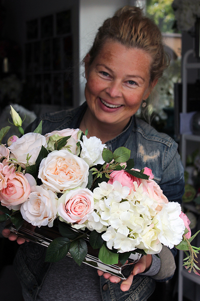 elegancka kompozycja kwiatowa / bukiet Pink Palladium 2, dł.55cm