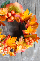 jesienny wianek Liście, śr.36cm 