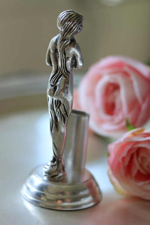 Belladonna, posrebrzany pojemnik na wykałaczki,  wys.12cm