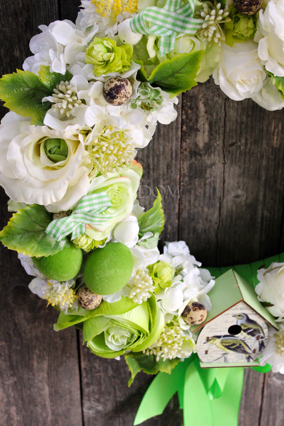 dekoracyjny wianek Zielona Wielkanoc, śr.46cm 