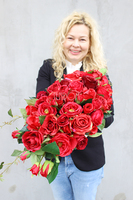 bukiet / kwiatowa kompozycja Ekskluzywna Czerwień, wys.22cm