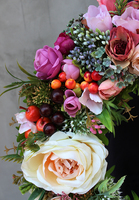 bardzo efektowny wianek Biały Kwiat, śr.38cm 