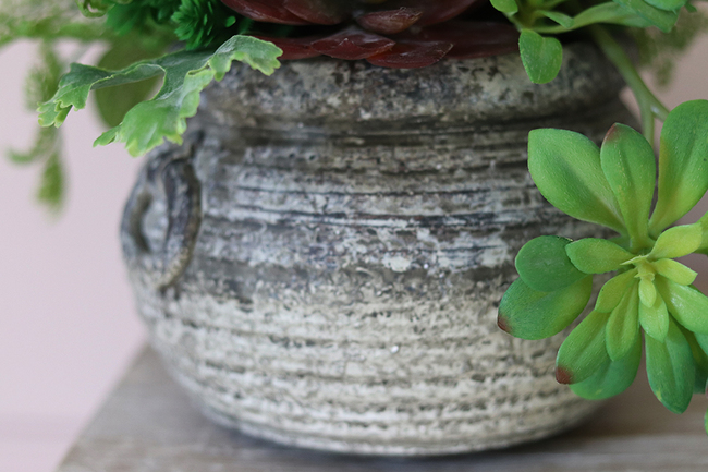 Hera, efektowna kompozycja Sukulenty w ceramicznym naczyniu, wys.30cm