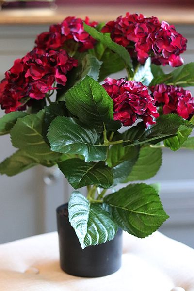 doniczkowa hortensja Ciemnoróżowa, wysokiej jakości sztuczne kwiaty, wys.40cm