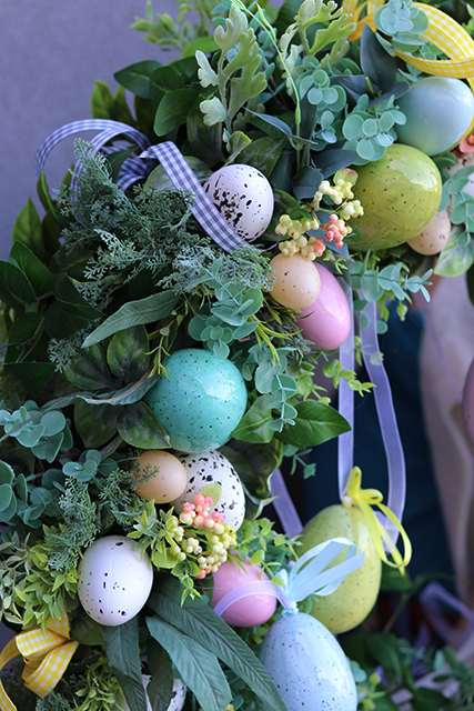 Easter Pastel, podwieszany wianek wielkanocny, śr.80cm