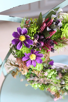 Green Love, barwny wianek na drzwi z sukulentami, śr.37cm