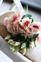 bukiet eustomy na piku, wiśnia, 12szt. dł.47cm