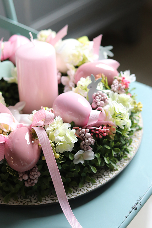 Alicja, wielkanocny stroik ze świecą, śr.33cm