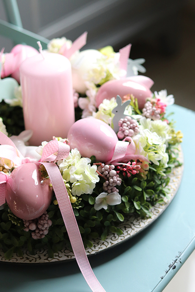 Alicja, wielkanocny stroik ze świecą, śr.33cm