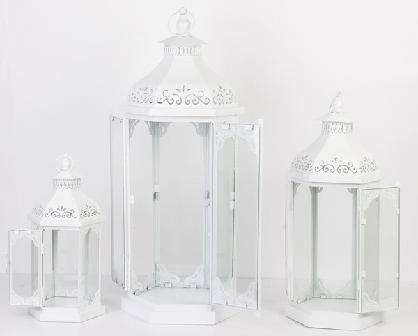 Gardenarium, komplet lampionów metalowych, 3szt