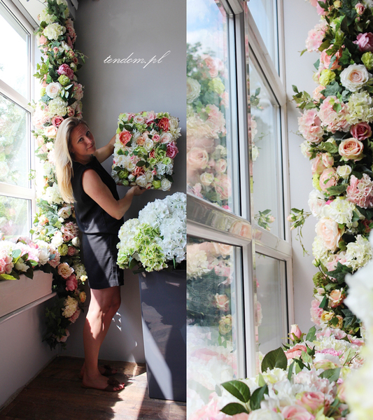 kwietna rama dwustronna Maria Antonina, wym.40x30cm