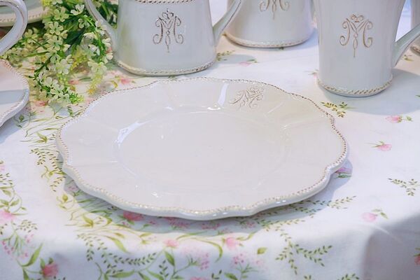 Madame, talerz obiadowy, kremowy, śr.25cm