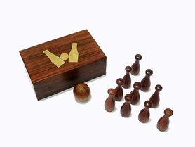 kręgle w pudełku - palisander 13x8x5cm 