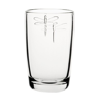 Libellules 6 białych szklanek long drink La Rochere wys.13cm