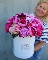 bukiet Flowerbox / kompozycja Energia Lata New, wys.48cm